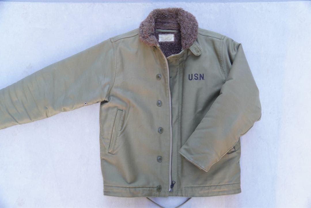 ※りん【希少】U.S.N. 米海軍 N-1 デッキジャケット ミリタリー