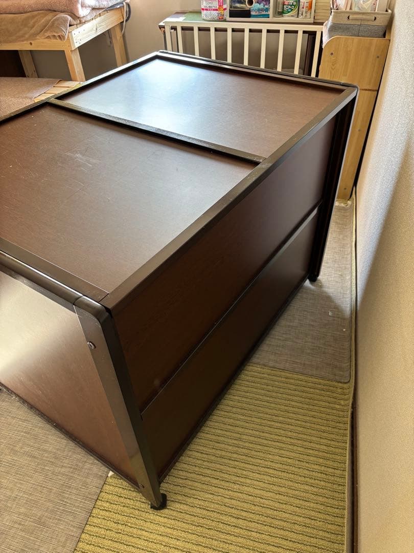 木製犬用ケージ ブラウン 大型犬用