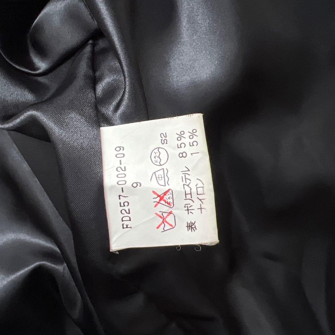 Burberry London　B刺繍　総柄　モッズコート　ロングコート　黒　M