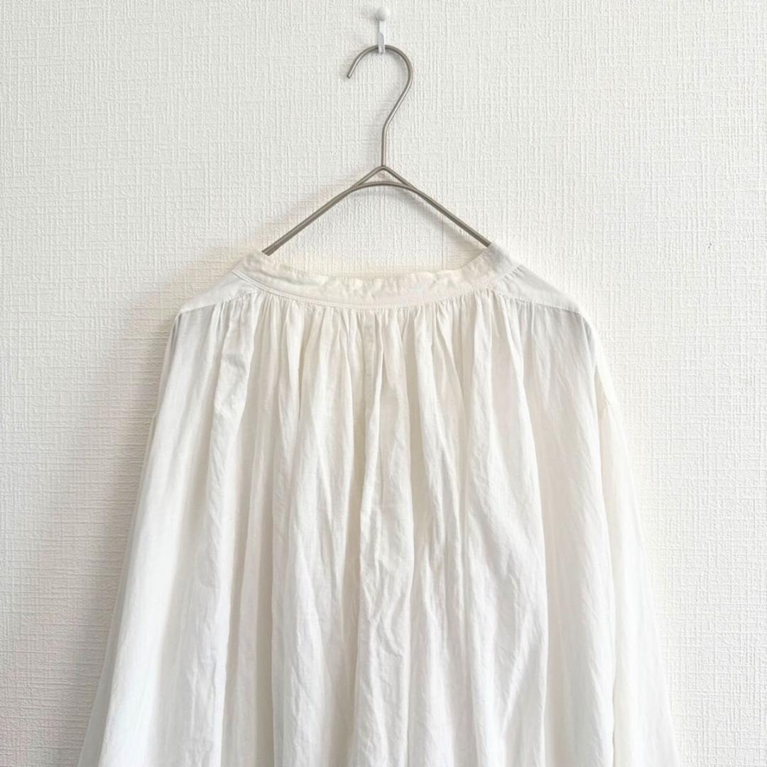 Curensology C.S.G ヴィンテージタックブラウス ホワイト