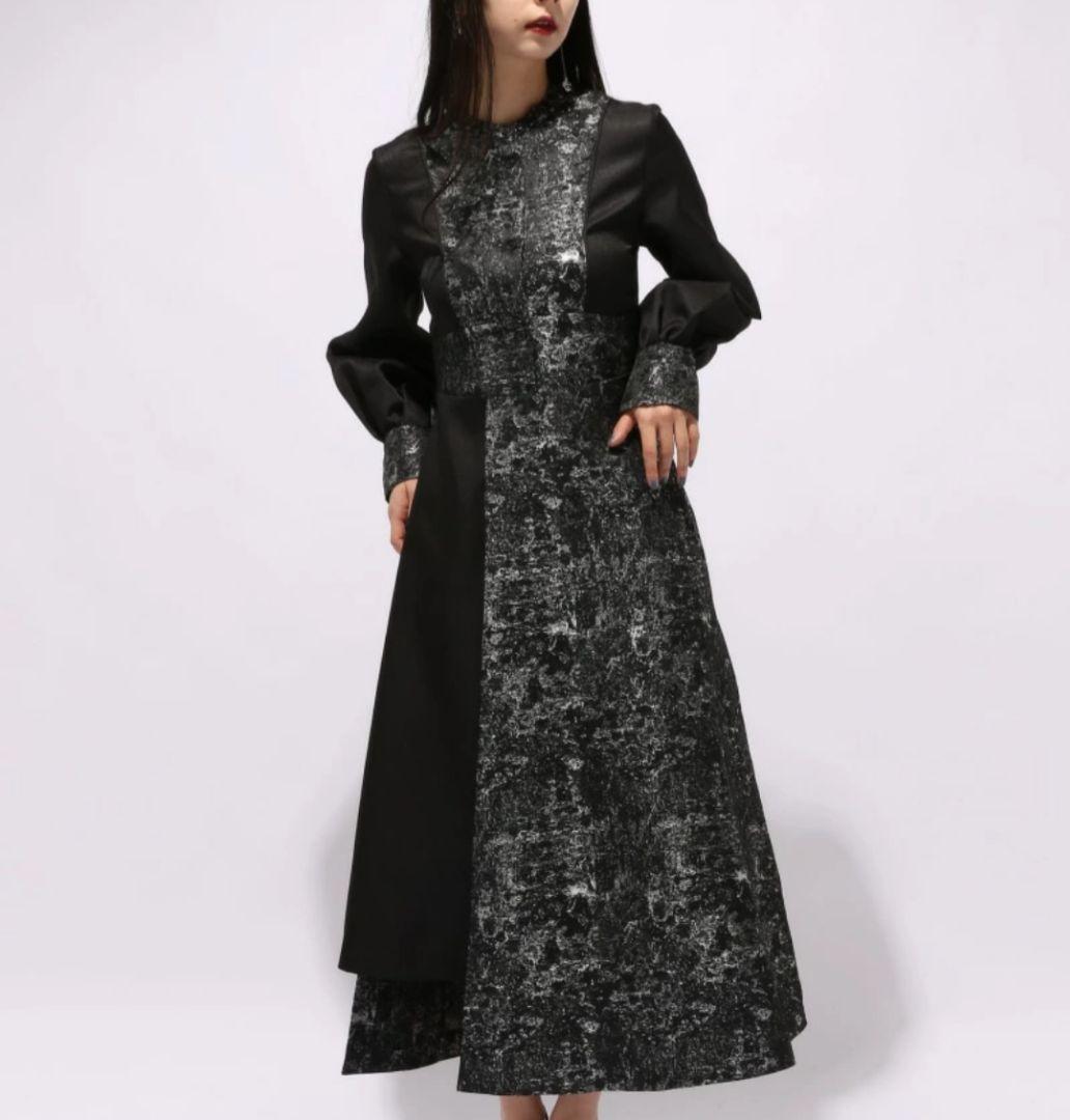 HARE ガラキリカエデザインワンピース ブラック