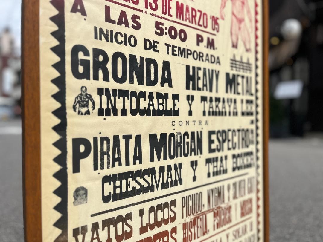 超希少☆ルチャリブレ／メキシカンプロレス／トラックファニチャー／ポスターフレーム