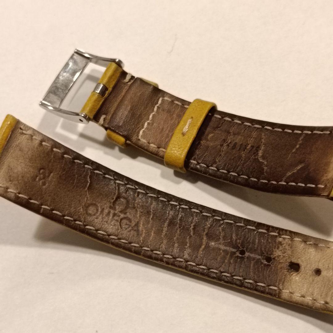 オメガ OMEGA 時計 レザーベルト　イエロー　付属品なし