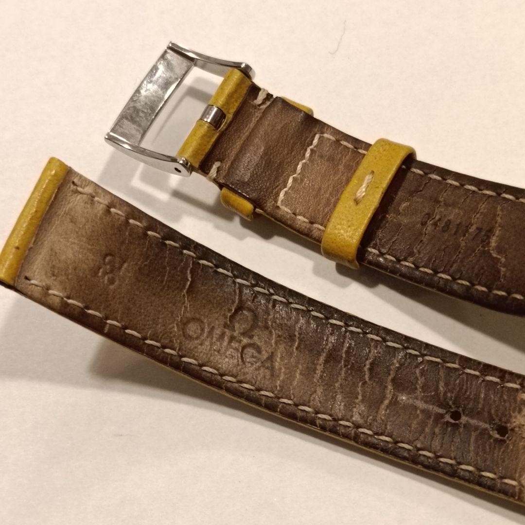 オメガ OMEGA 時計 レザーベルト　イエロー　付属品なし