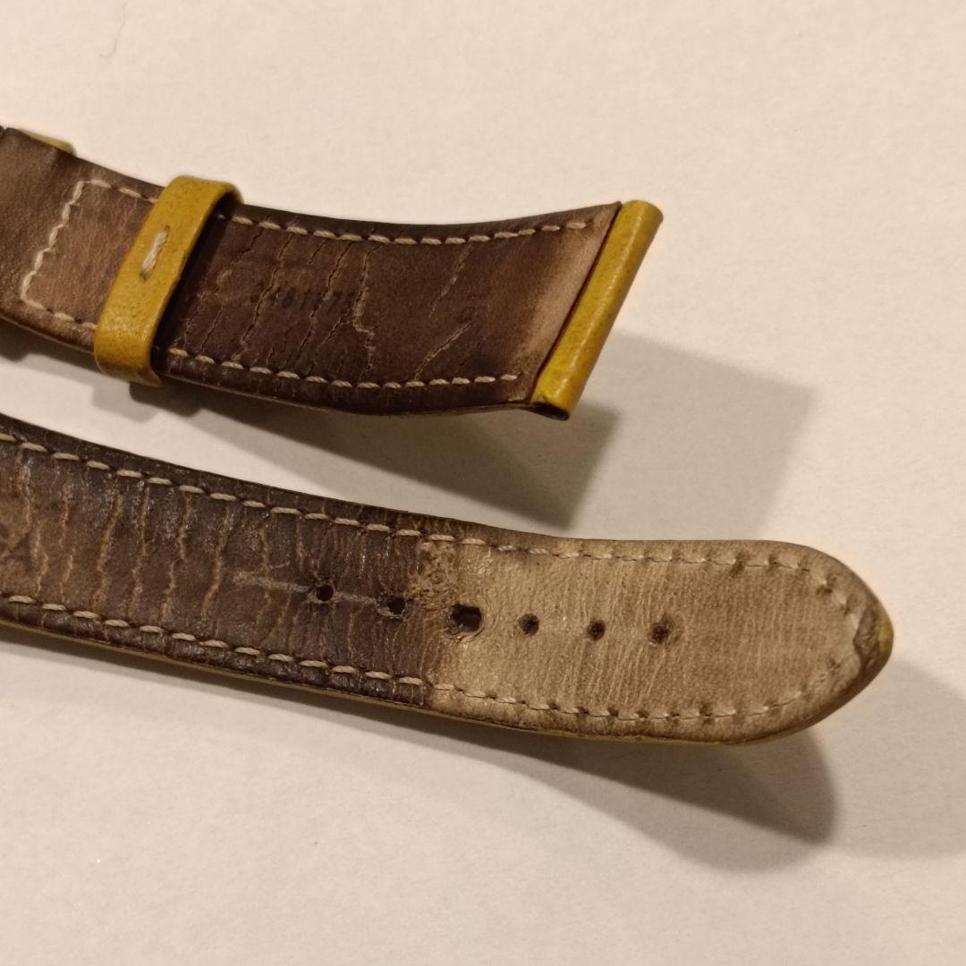 オメガ OMEGA 時計 レザーベルト　イエロー　付属品なし