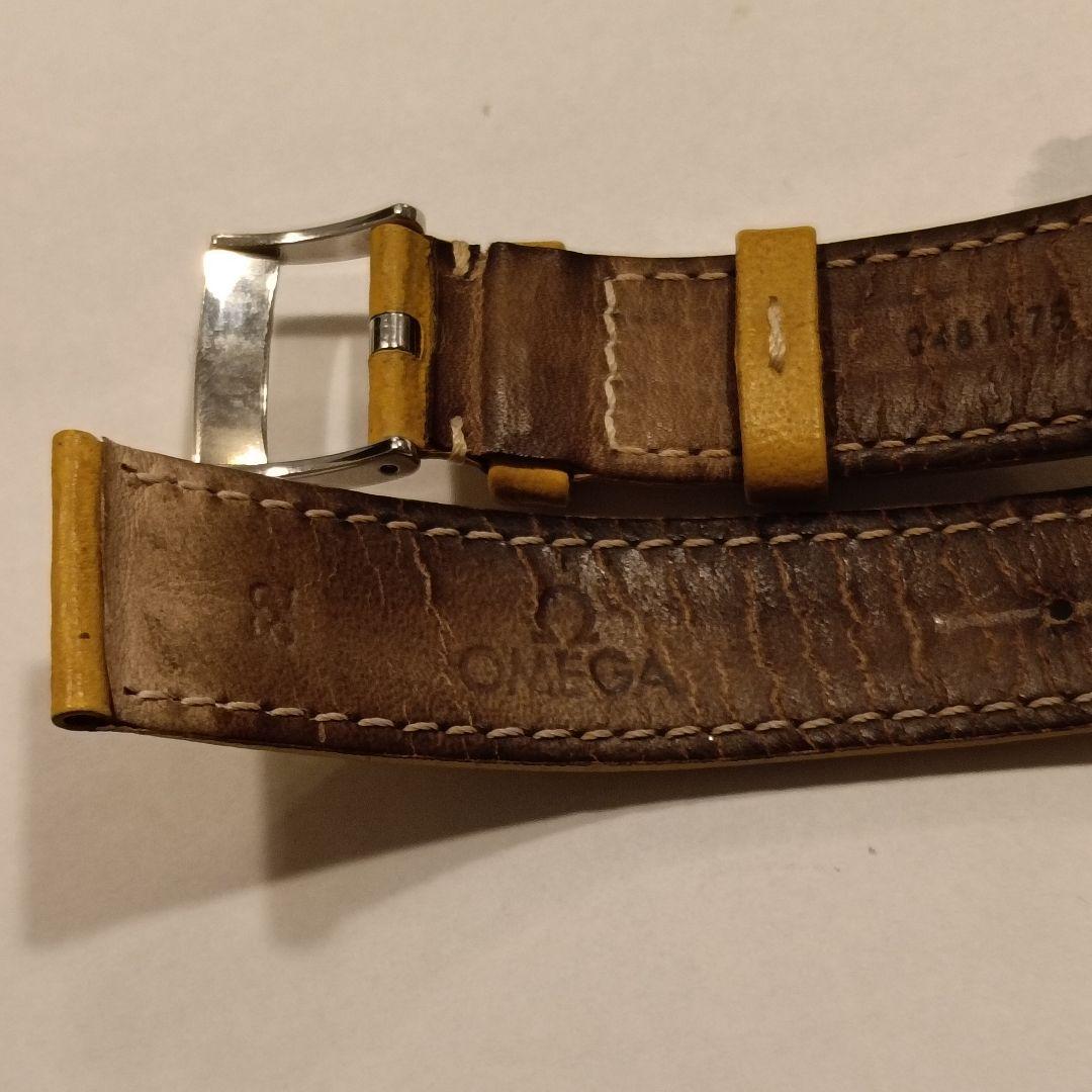オメガ OMEGA 時計 レザーベルト　イエロー　付属品なし