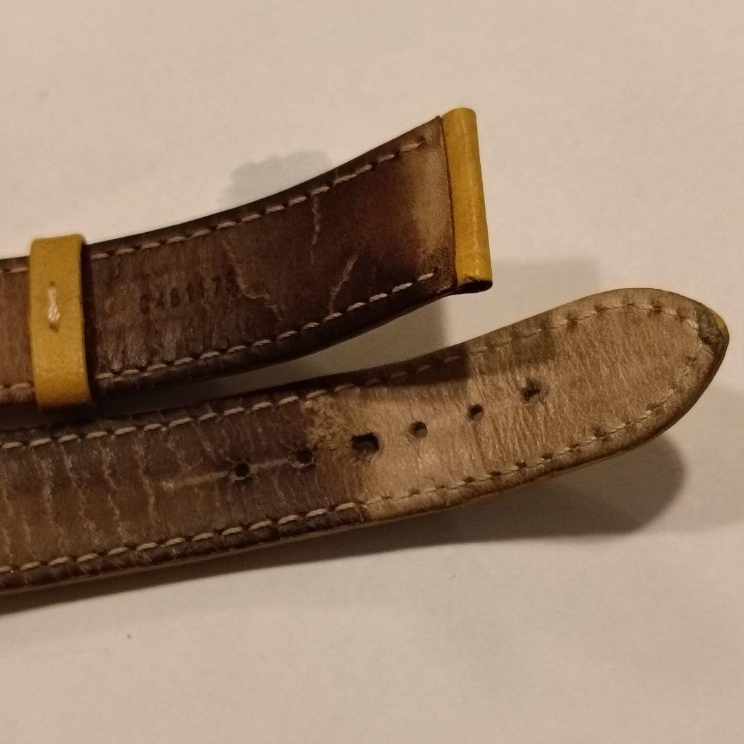 オメガ OMEGA 時計 レザーベルト　イエロー　付属品なし