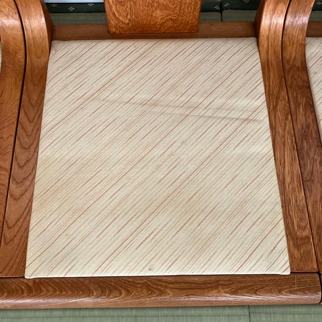 【送料込】光製作所 木製　高級座椅子　4脚セット　和室　昭和レトロ　③