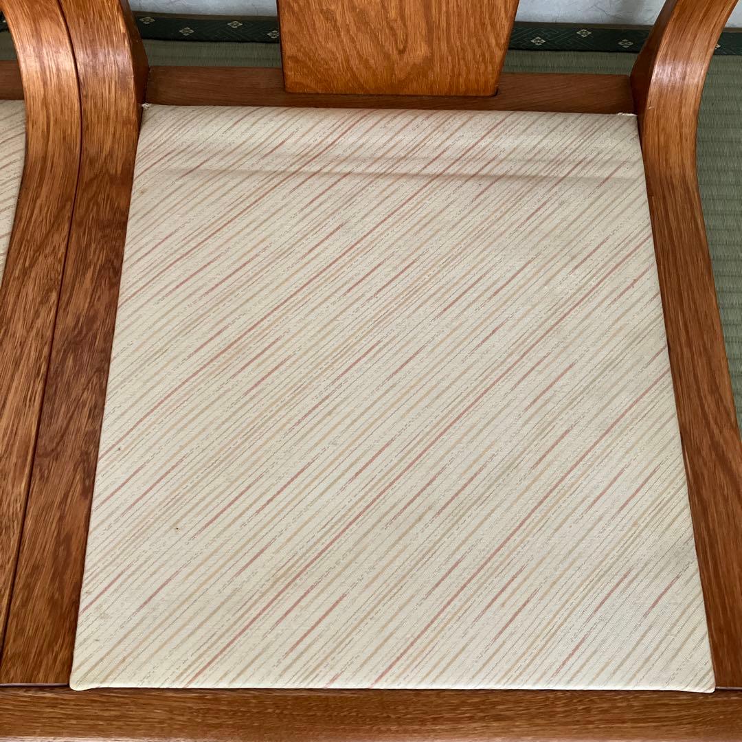 【送料込】光製作所 木製　高級座椅子　4脚セット　和室　昭和レトロ　③