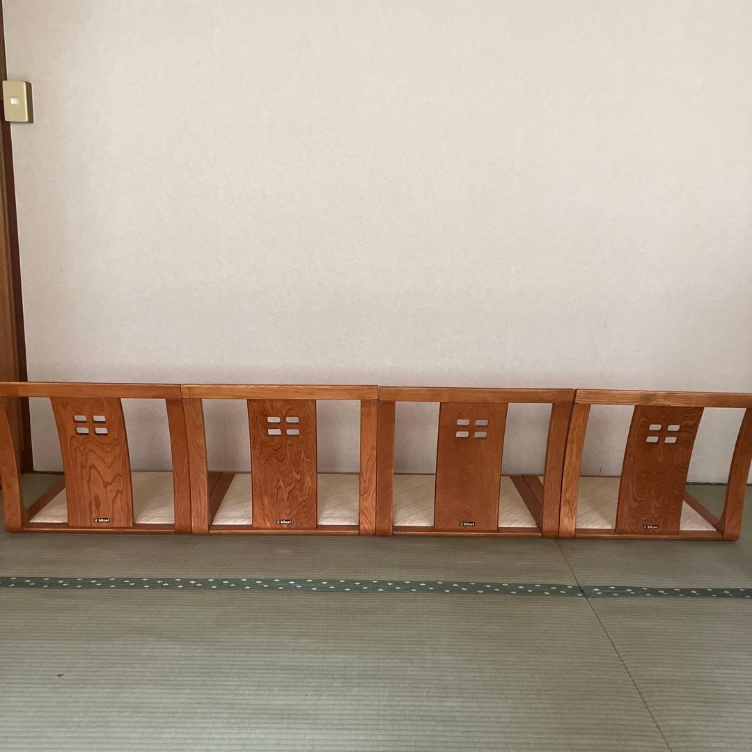 【送料込】光製作所 木製　高級座椅子　4脚セット　和室　昭和レトロ　③