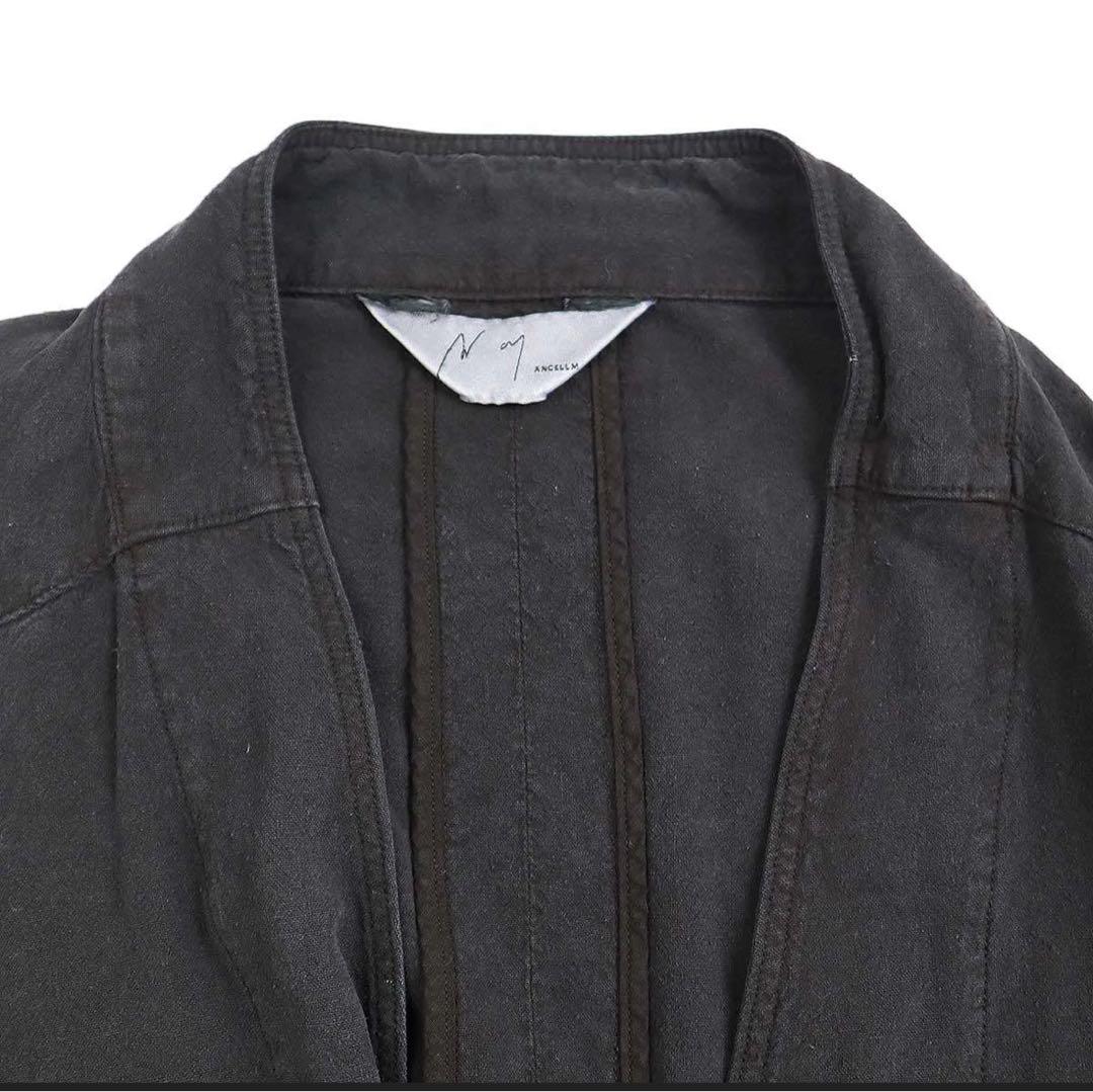 ジャケット・アウター ANCELLM SILK SUEDE COLLARLESS JACKET