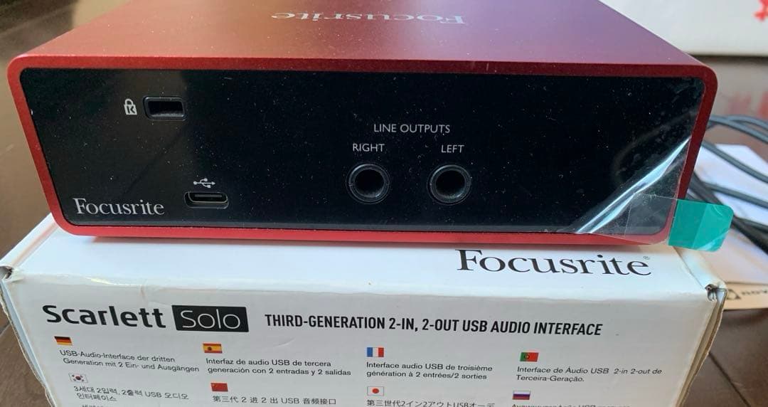 DTM・DAW Focusrite Scarlett solo 2in2out