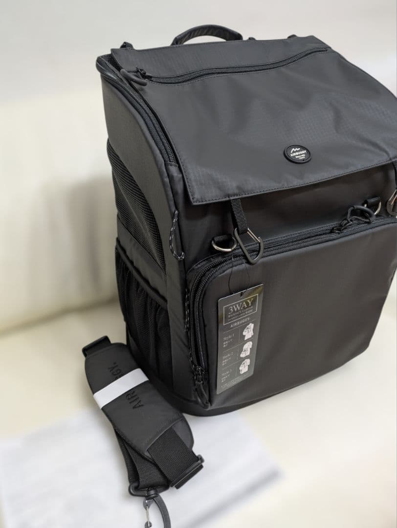 新品✨️エアバギー 3WAYキャリーバックパック リュック犬猫 ペット ブラック