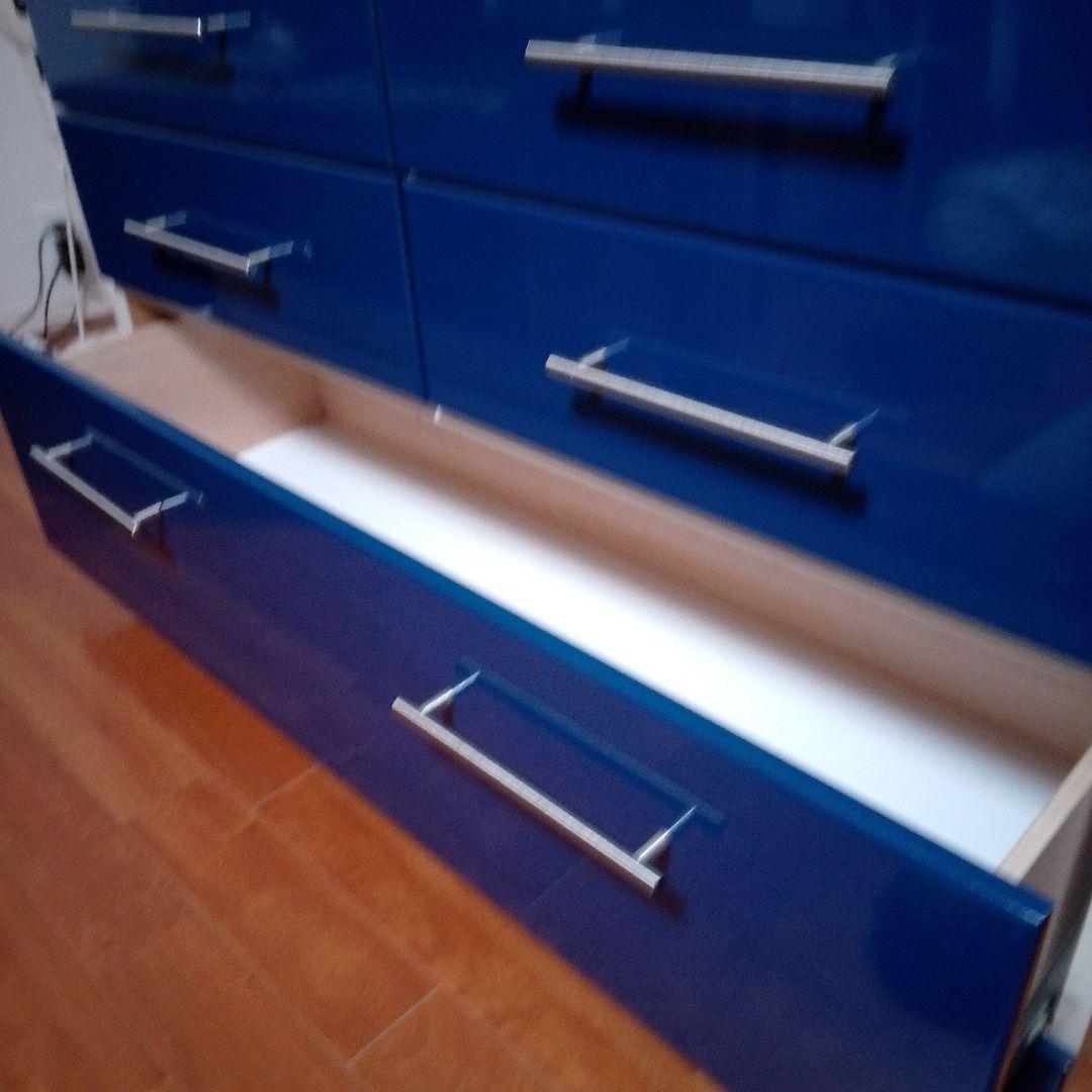 【daybee】青いチェスト 6引き出し