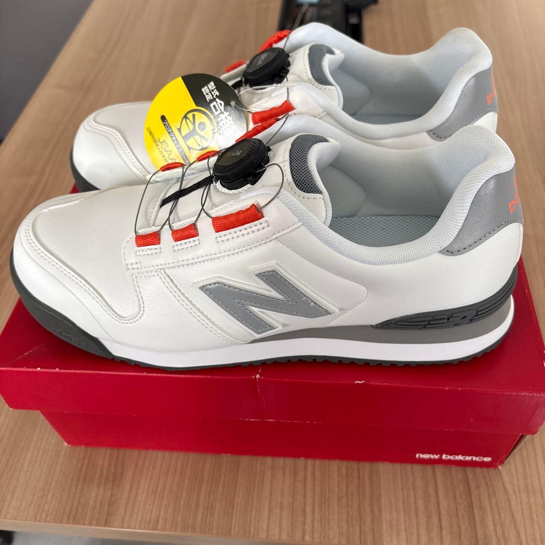 New Balance BOA 安全靴 ホワイト/グレー/オレンジ