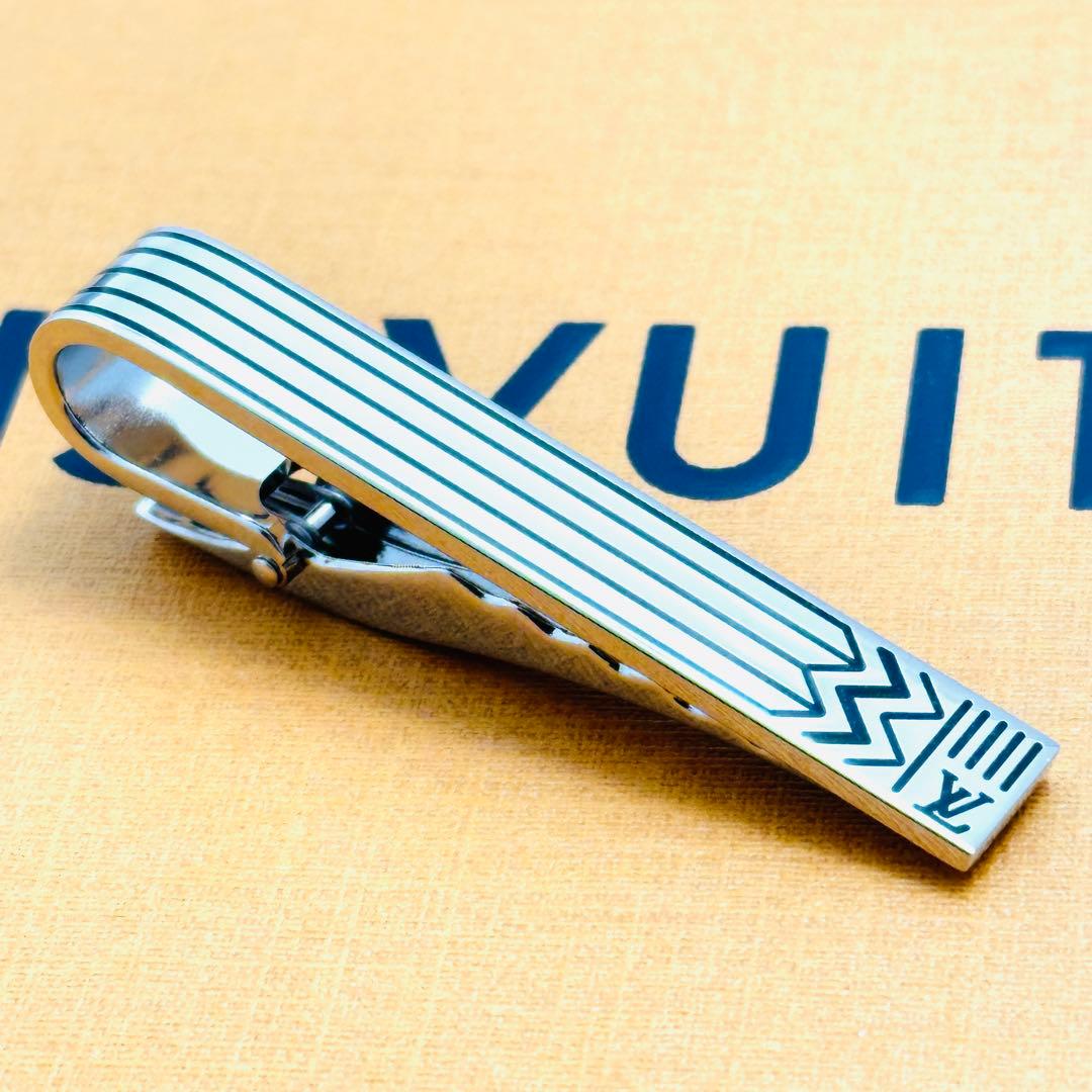 LOUIS　VUITTON　ロゴ　ネクタイピン　M66949　シルバー　タイバー