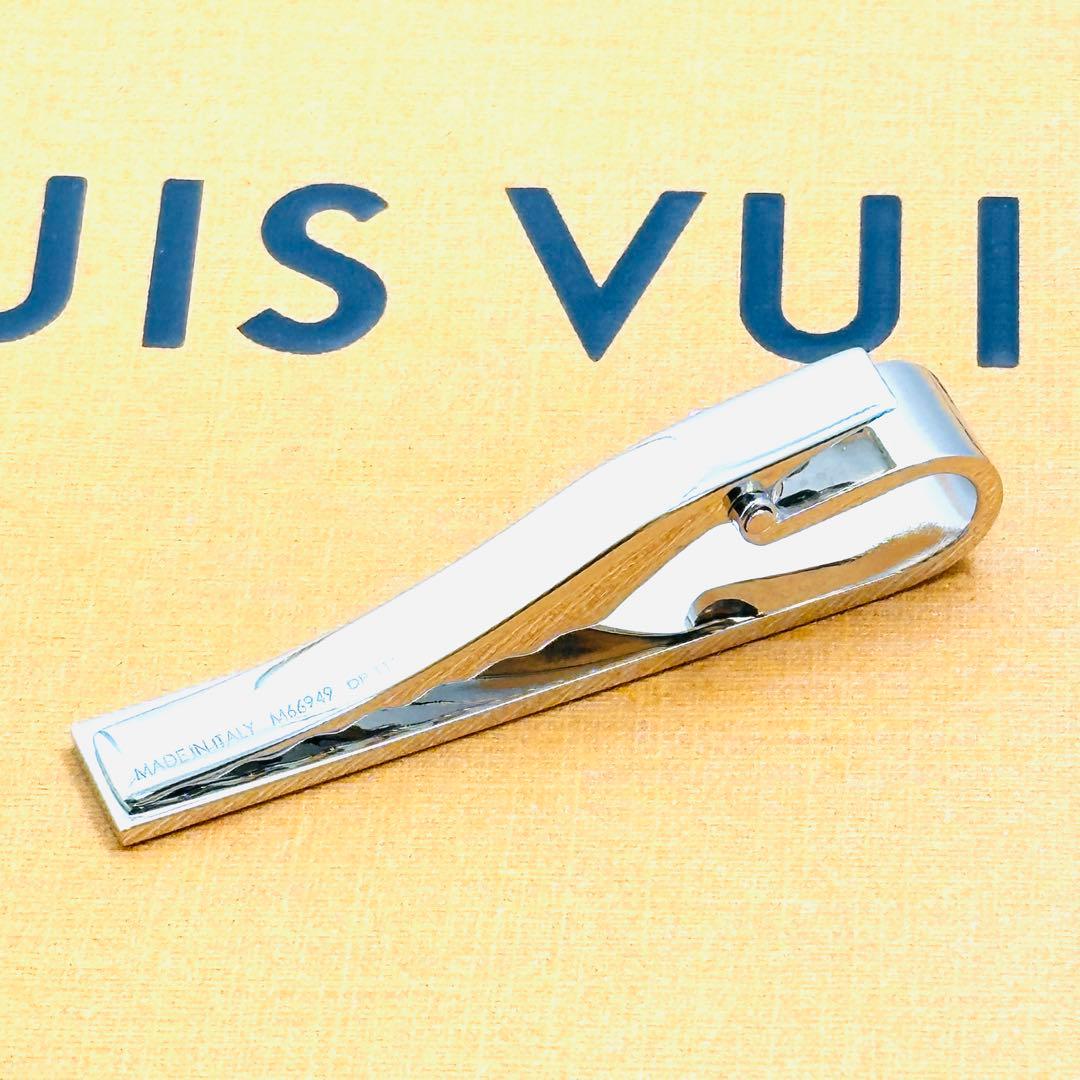 LOUIS　VUITTON　ロゴ　ネクタイピン　M66949　シルバー　タイバー