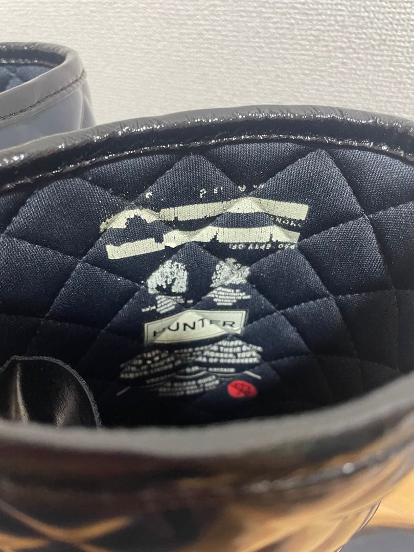 HUNTER ネイビー キルティング長靴