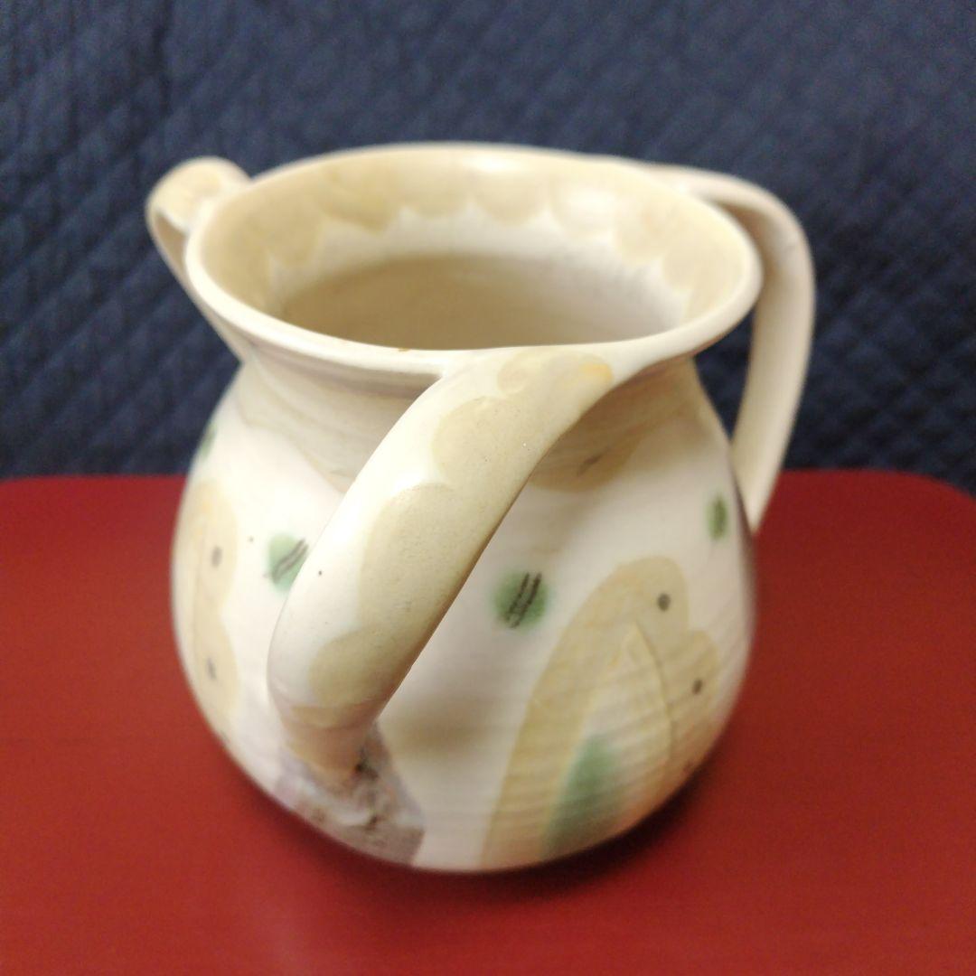 スージークーパー初期（1933年頃）の作品、超レアー品、スリーハンドルの花びん