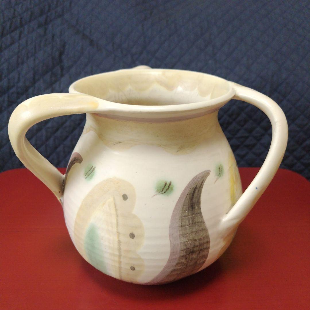 スージークーパー初期（1933年頃）の作品、超レアー品、スリーハンドルの花びん