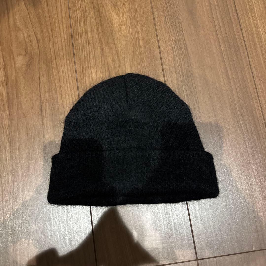Supreme 黒 ニット帽 モヘア ビーニー 野村周平着用 ミニボックスロゴ