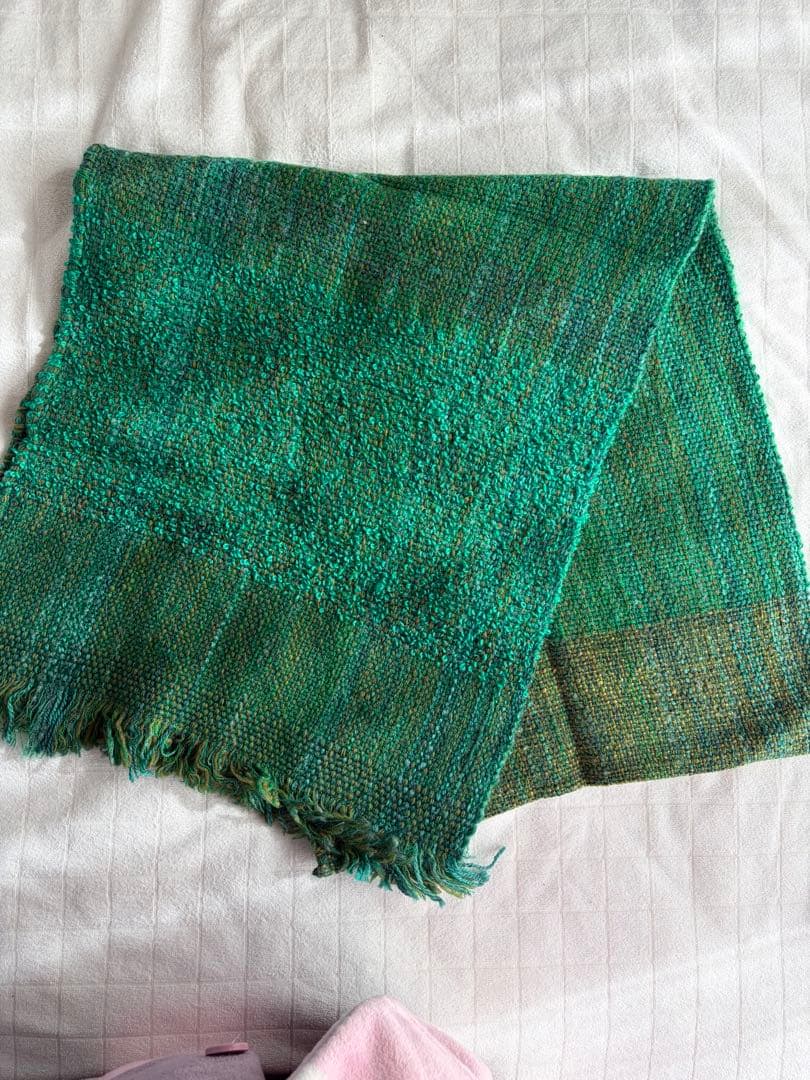 メラニー様用　手織り さをり織り 大判ロングストール 38×180 2点セット