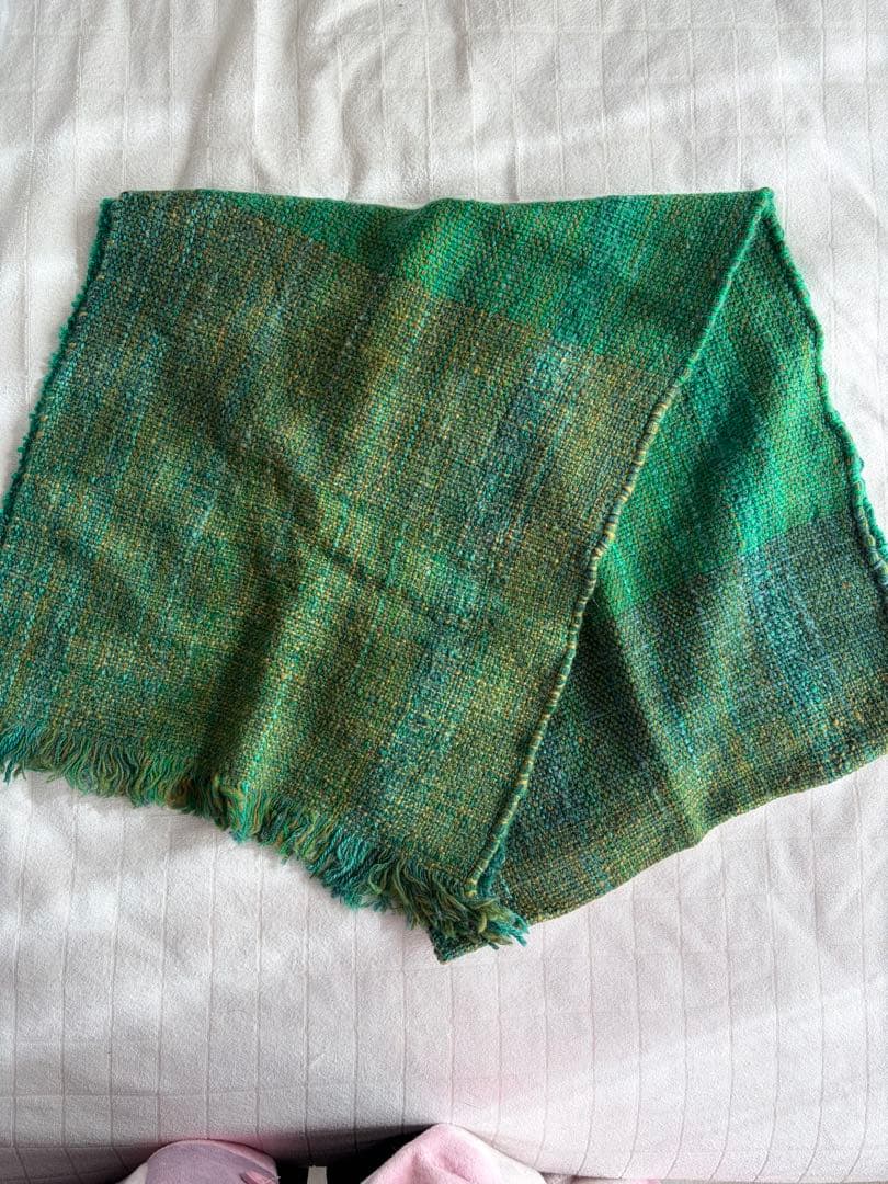 メラニー様用　手織り さをり織り 大判ロングストール 38×180 2点セット