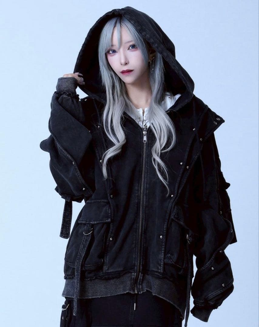 REFLEM レフレム ヘビーレイヤード ジップ パーカー フーディ ブラック