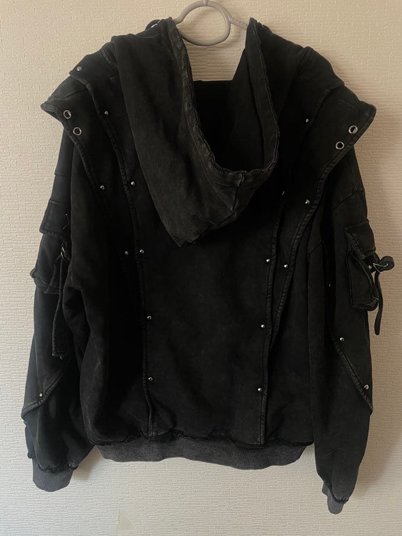 REFLEM レフレム ヘビーレイヤード ジップ パーカー フーディ ブラック