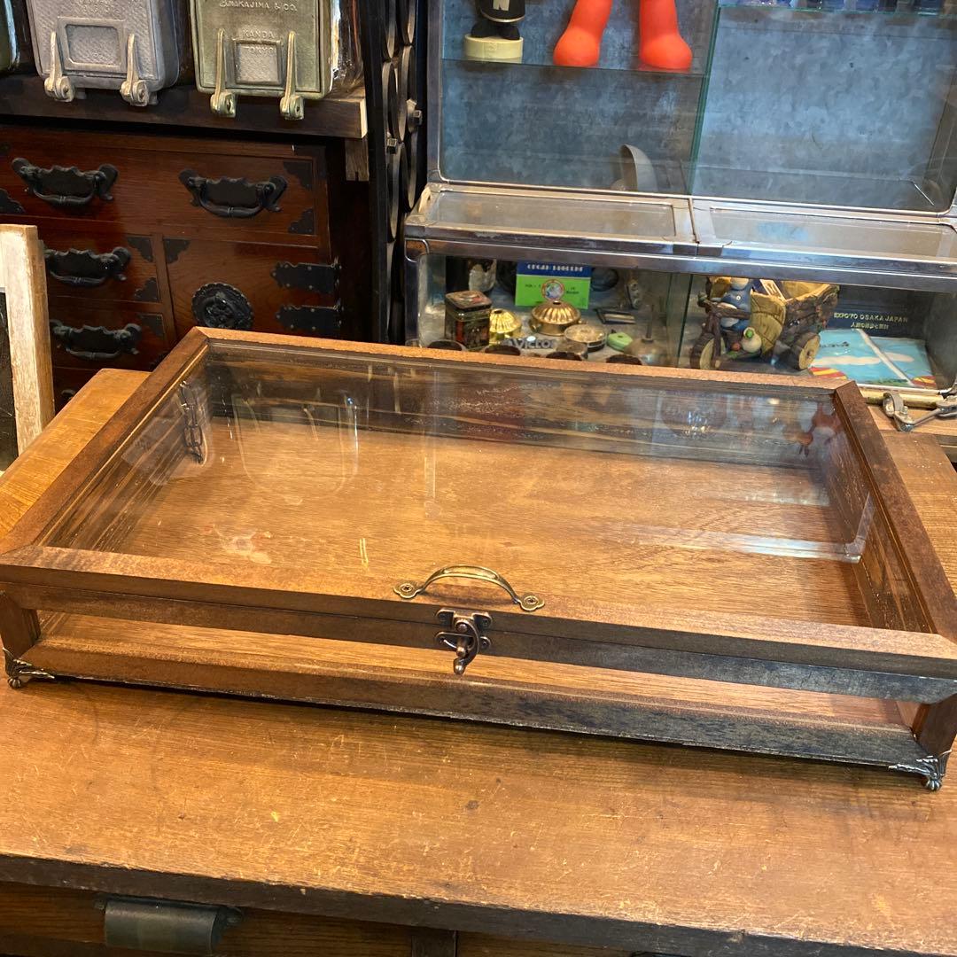 大きめ木製ガラスディスプレイケース