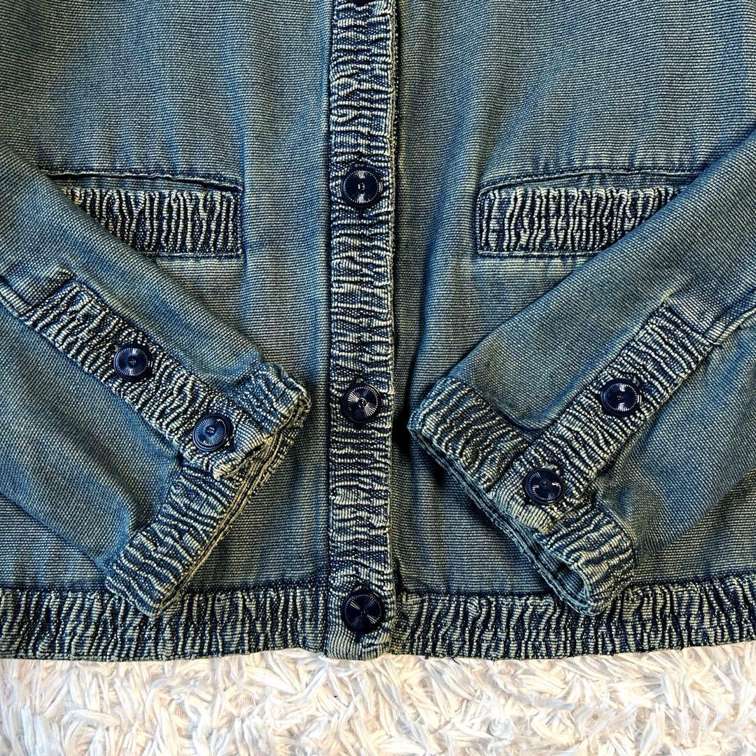 CHANEL シャネル デニムジャケット ココマーク シャーリング加工 長袖