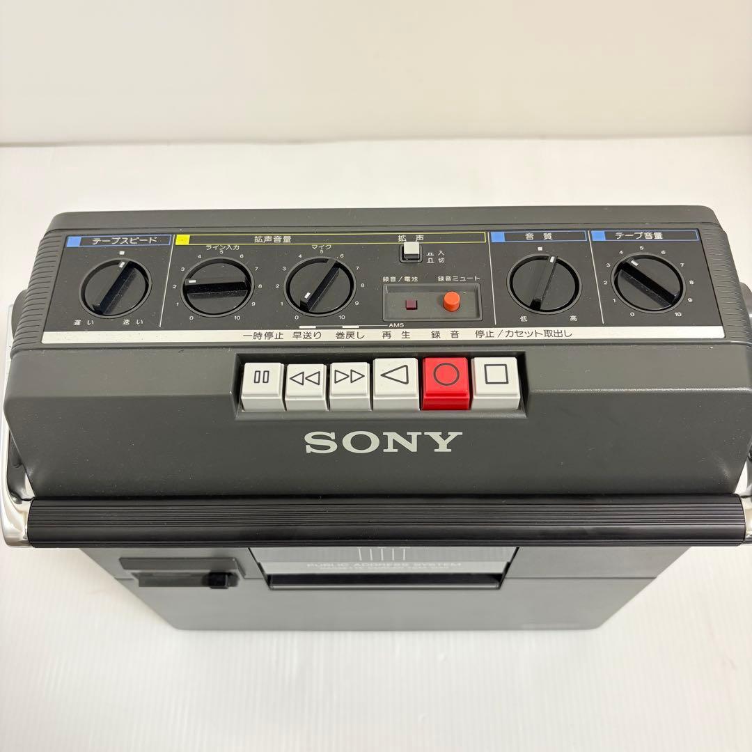 【マイク付属】ソニー カセットレコーダ TCM-1390 録音 再生機 拡声機能