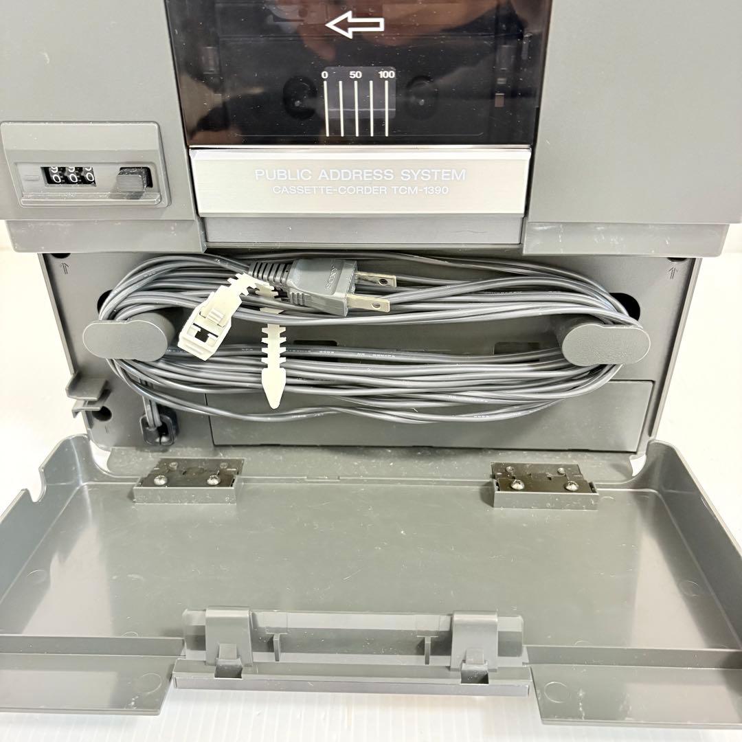 【マイク付属】ソニー カセットレコーダ TCM-1390 録音 再生機 拡声機能