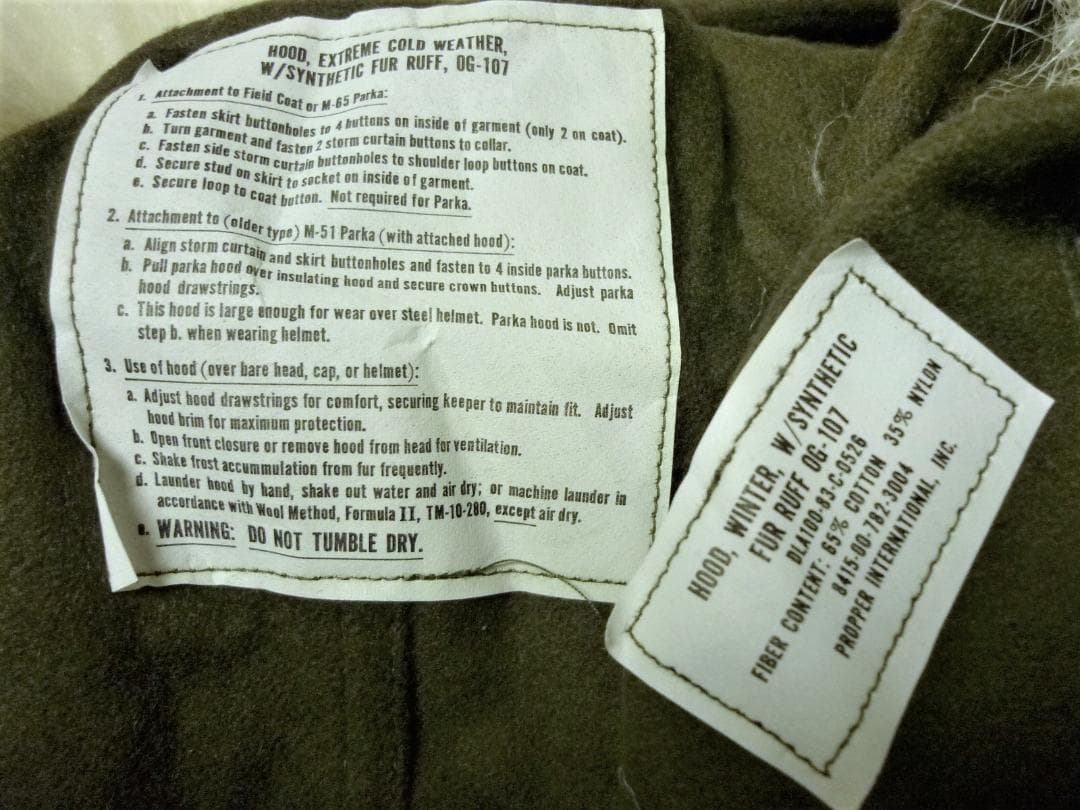 新品 80s 米軍 M-65 フード デッドストック モッズコート パーカー K