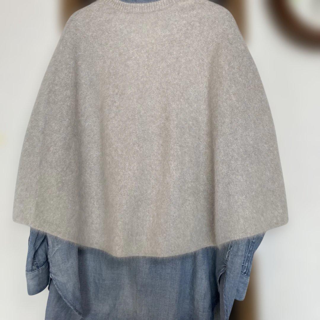 BEARDSLEY ピアズリー ニット ポンチョ セーター グレー 未使用