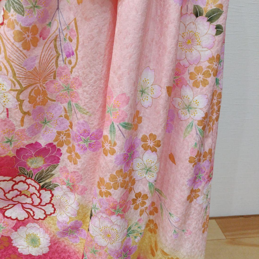 振袖　ロングワンピース　フレンチ　リボン紐付き