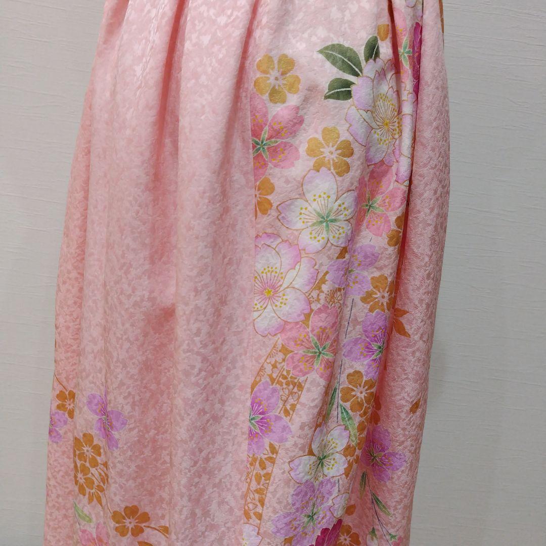 振袖　ロングワンピース　フレンチ　リボン紐付き