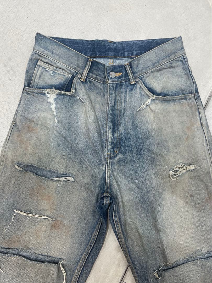 【三角】ANCELLM ヴィンテージ加工5Pデニム　サイズ2(M)