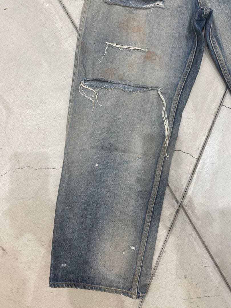 【三角】ANCELLM ヴィンテージ加工5Pデニム　サイズ2(M)