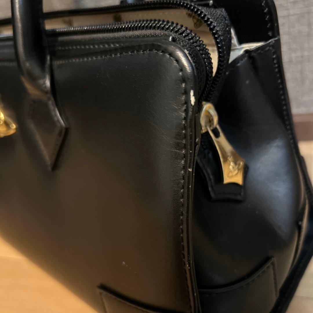 希少　廃盤　viviennewestwood ブラックレザー ハンドバッグ