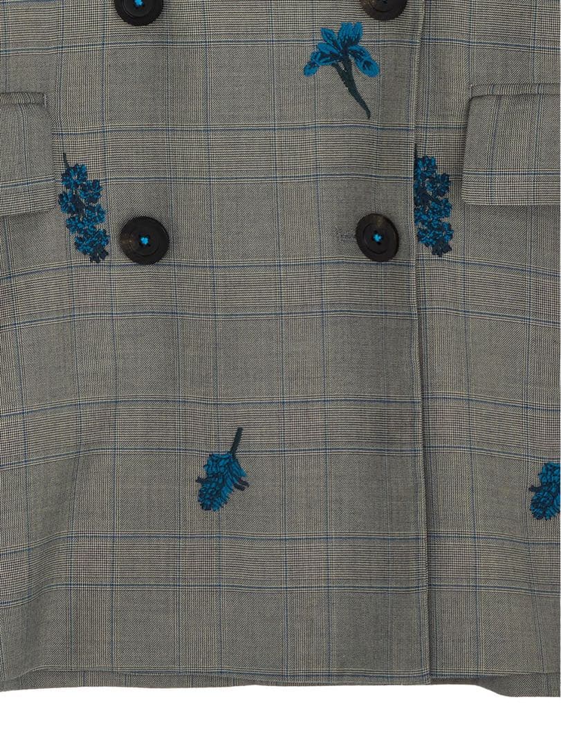 ジャケット・アウター ameri vintage CHECK FLOWER PAPA JACKET