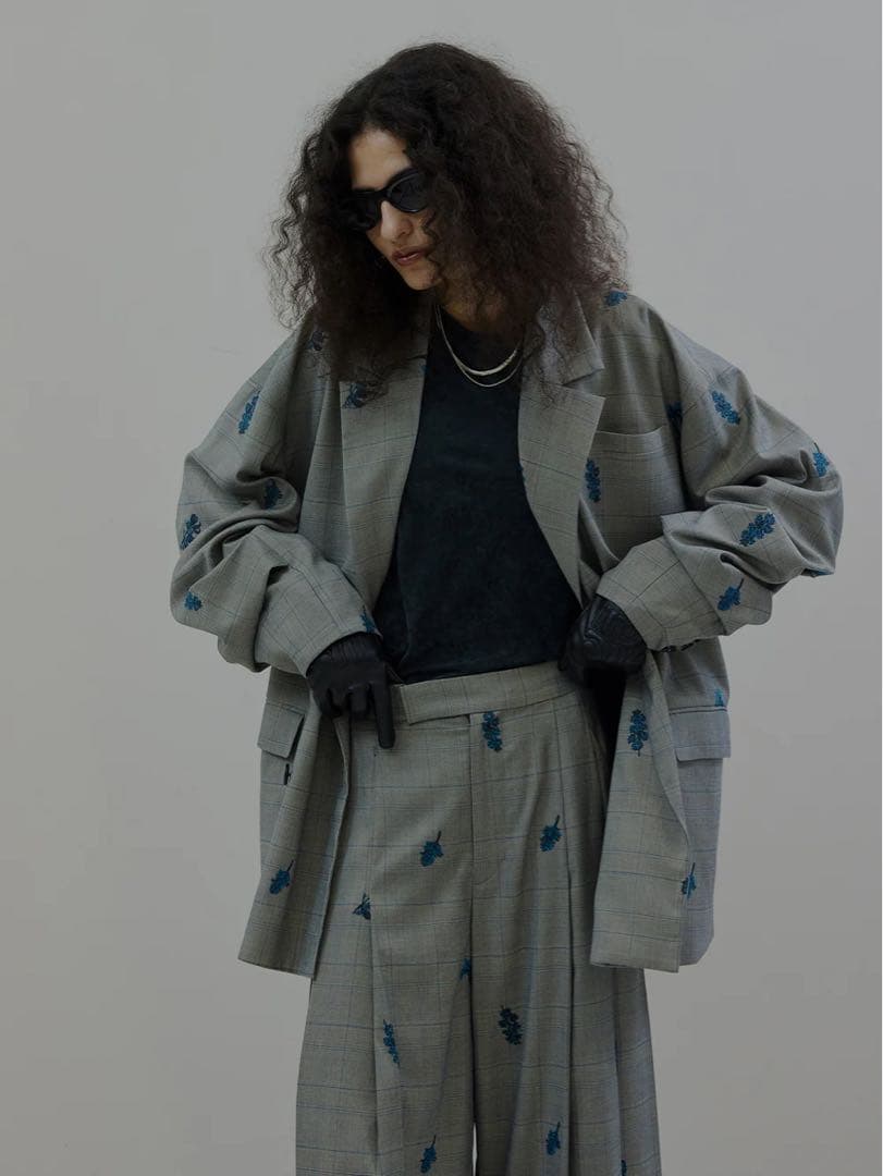 ジャケット・アウター ameri vintage CHECK FLOWER PAPA JACKET