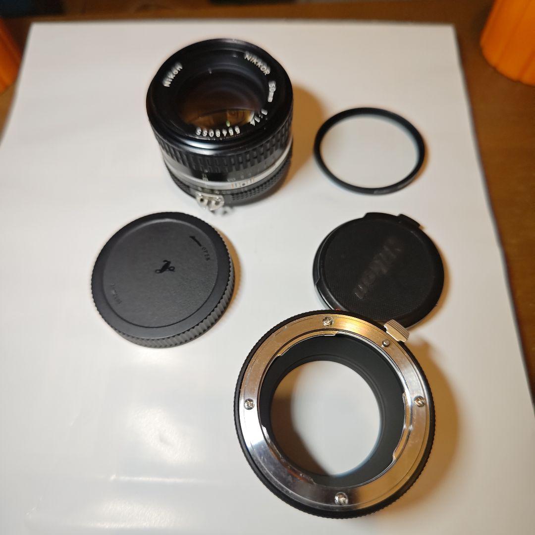 最終値下げ Ai-s Nikkor50mm f1.4 アダプター付き 別売不可