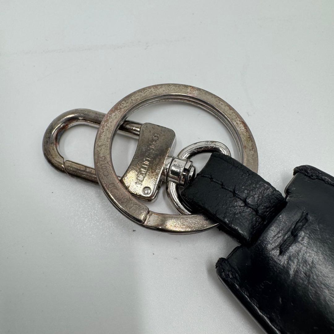 ルイヴィトン クロッシュクレ レザー キーリング バッグチャーム ブラック