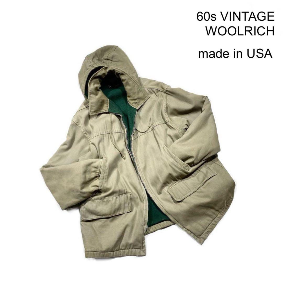 貴重60sビンテージWOOLRICHウールリッチダック地ワークジャケットL程古着
