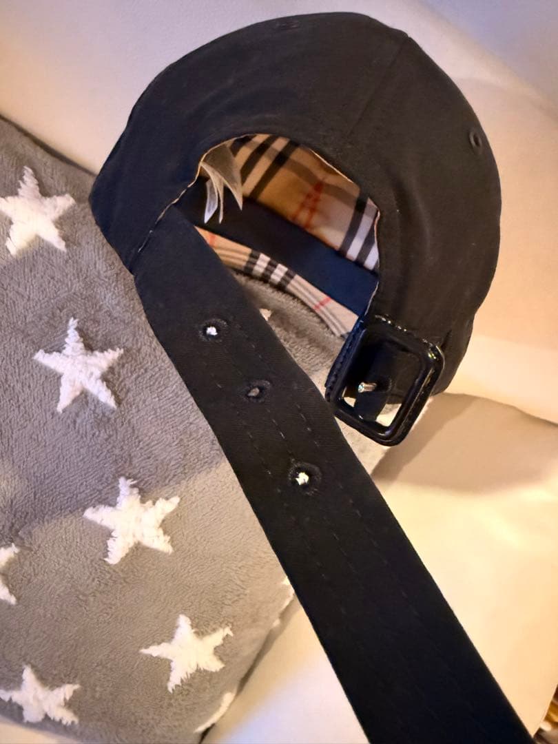 Burberryキャップタグ付正規品ブラック/ノバチェックsize XL