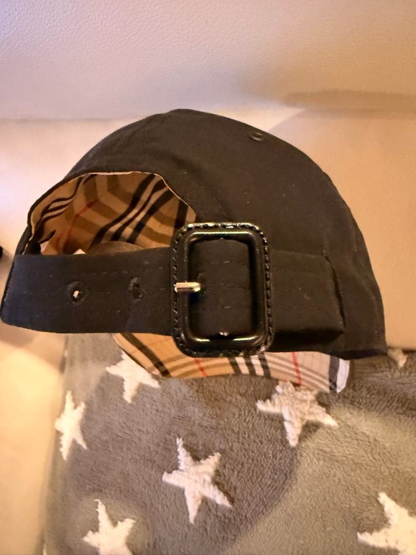 Burberryキャップタグ付正規品ブラック/ノバチェックsize XL