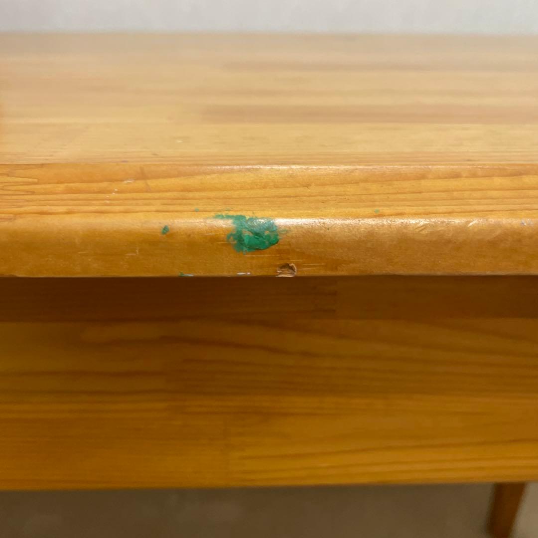 木製デスク（パイン材）　引き出し付き