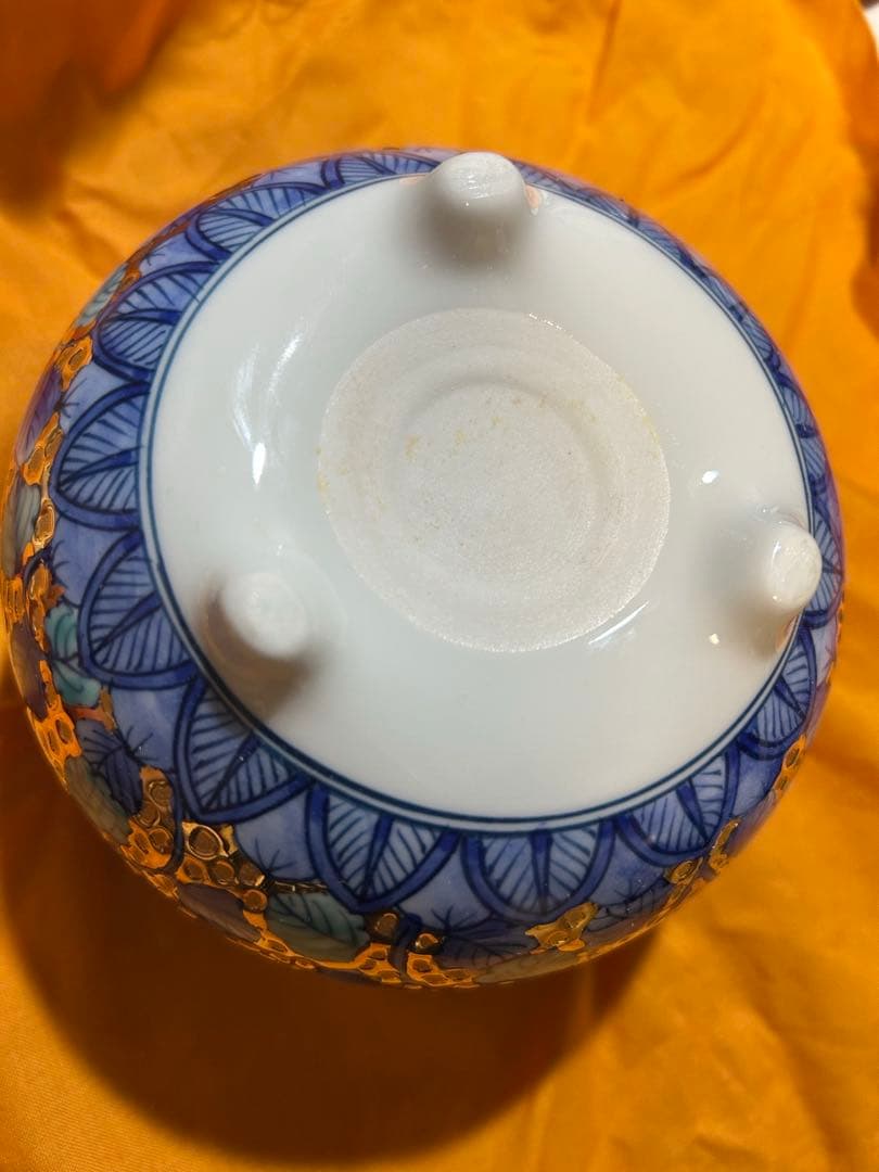 肥前有田焼　金彩鳳凰香炉　喜多川参天