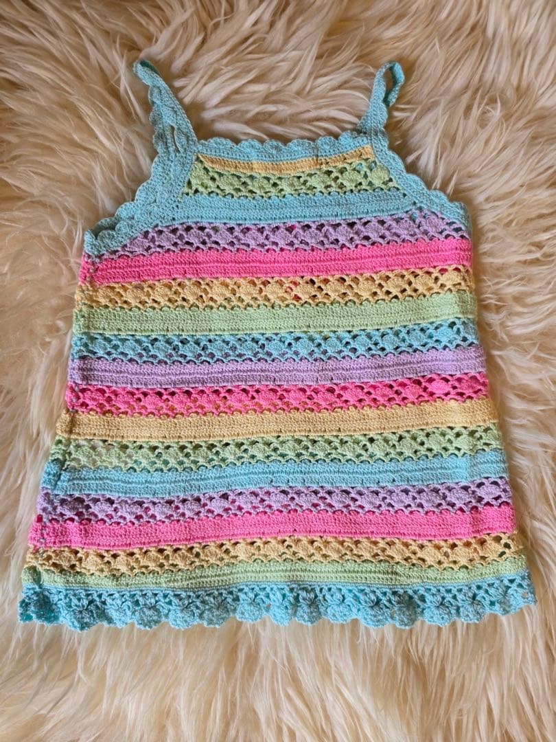 極稀少 MEZZO PIANO レインボーベリエちゃん ストライプタンクトップ